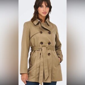 Only Women's Tan Trench Coat